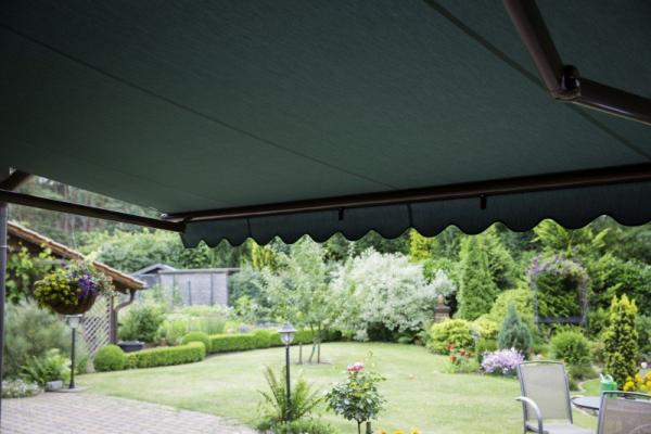 Markise in türkis Ansicht von unten