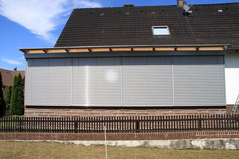 Jalousien Wintergarten, Frontansicht