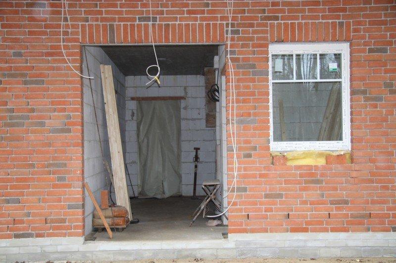 Haustür im Einbau